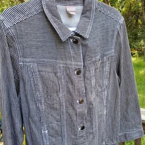 Chico's Size 3 Conductor Jean Jacket